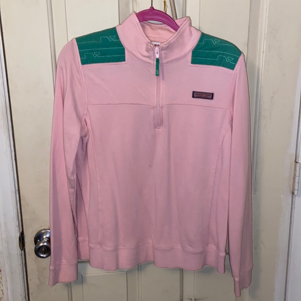 Vineyard Vines Pink Quarter-Zip Pullover